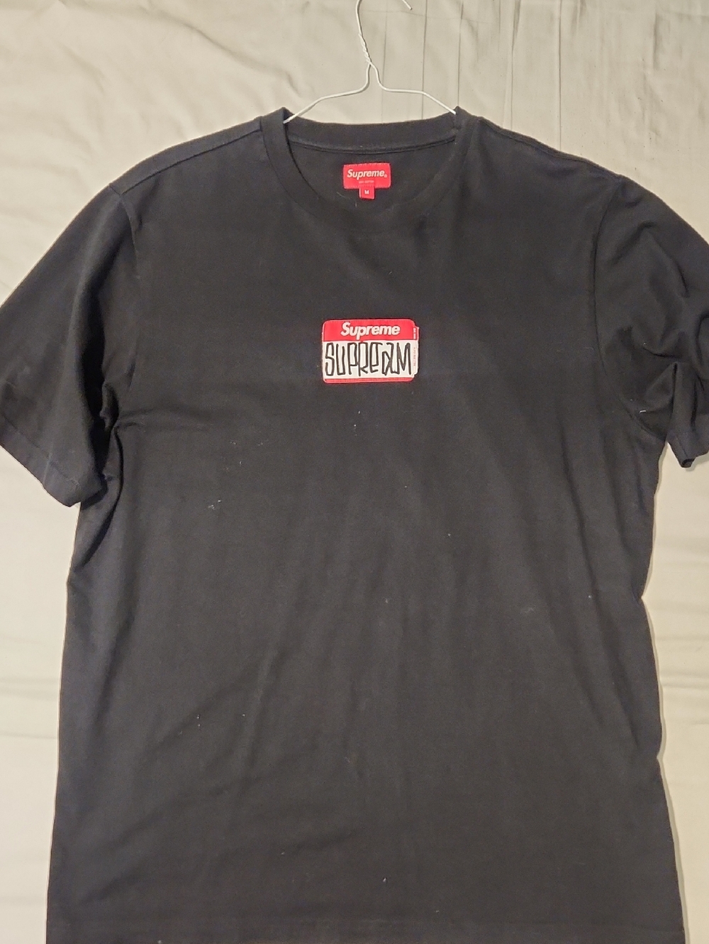 Supreme Black Tee with Box Logo Patch